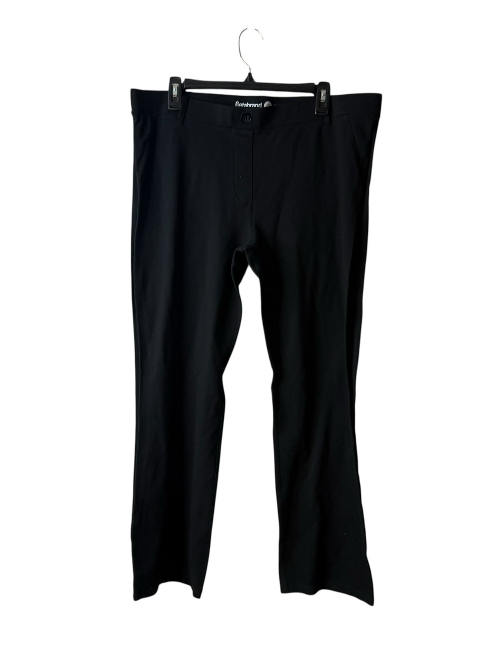 Betabrand Black Pull On Stretch Bootcut Career Pants 2XL Petite